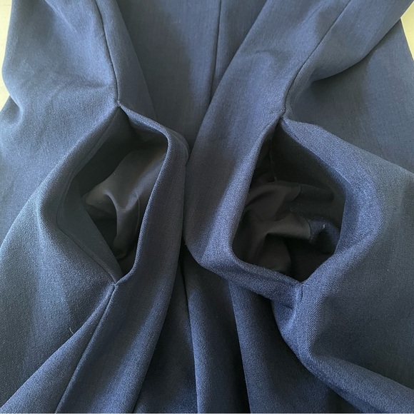 M.M LAFLEUR The Emily Dress - WonderTex Navy Blue Stretchy Formal Dress Size 14 - Picture 9 of 11